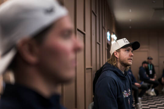William Karlsson of Sweden at a press event