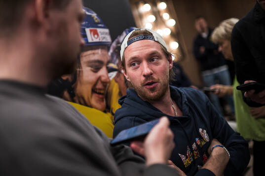 Rasmus Sandin of Sweden at a press event