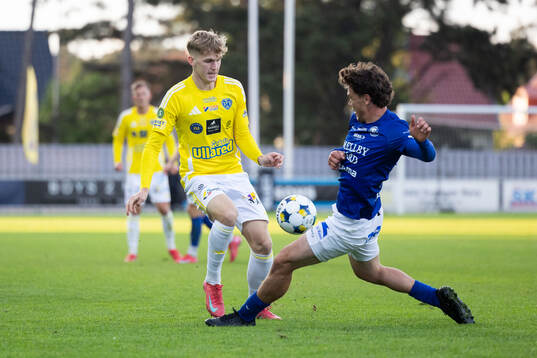 Falkenbergs Hampus Källström och Trelleborgs Viktor Christiansson