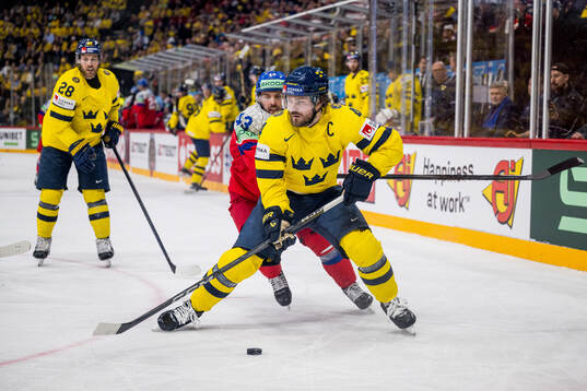 Michael Spacek of Czech Republic and Rasmus Andersson of Sweden