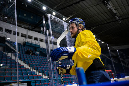 William Nylander of Sweden at a practice session