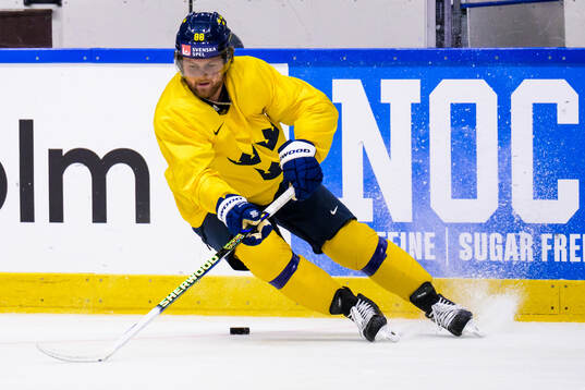 William Nylander of Sweden at a practice session