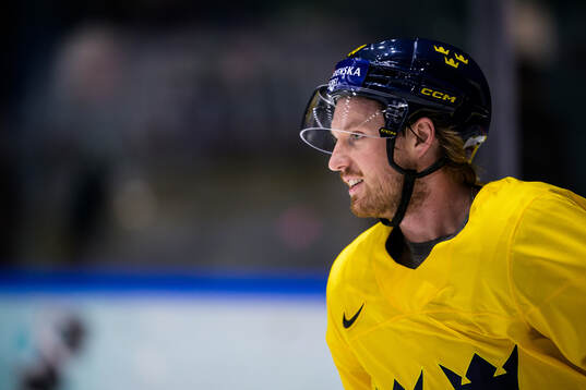 Rasmus Sandin of Sweden at a practice session