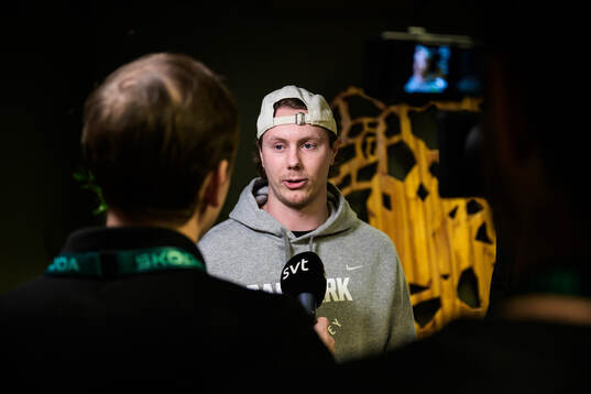 Nick Olesen of Denmark at a press event