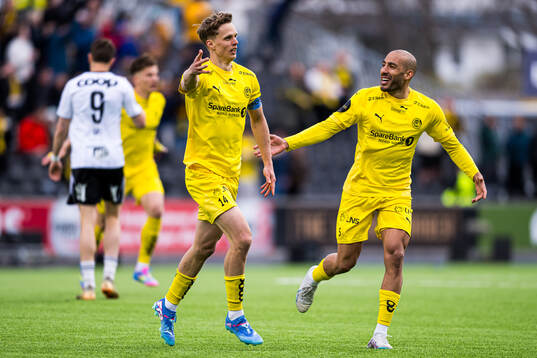 Ulrik Saltnes of Bodø/Glimt celebrates after scoring the 4-0 goal