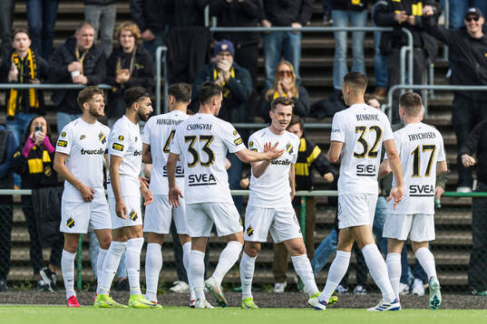 AIKs Johan Hove jublar efter 0-1
