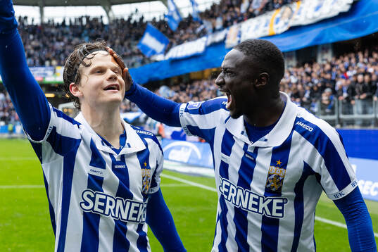 IFK Göteborgs Kolbeinn Thordarson och Imam Jagne jublar