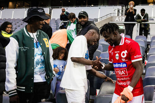 Hammarbys före detta spelare Bazoumana Touré och Degerfors Mamadouba Diaby