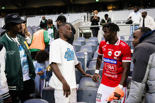 Hammarbys före detta spelare Bazoumana Touré och Degerfors Mamadouba Diaby