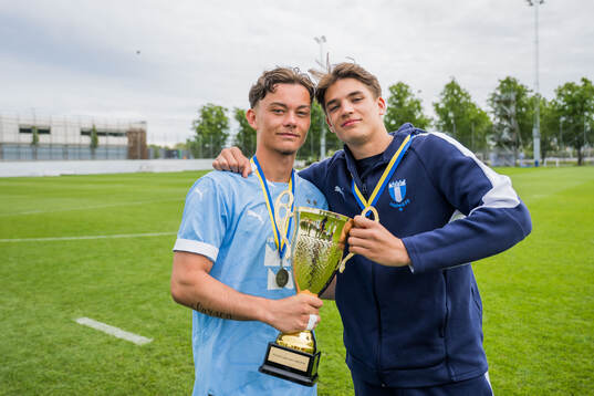 Malmö FFs Linus Larsen jublar