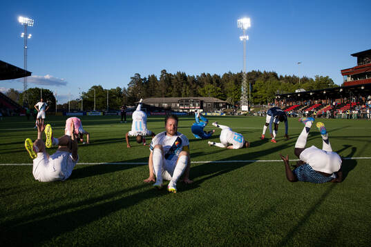 Djurgårdens spelare jublar