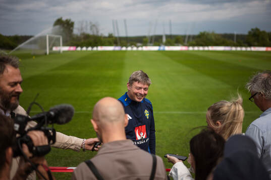 Head coach Jon Dahl Tomasson of the Swedish national
