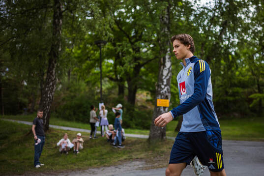 John Mellberg of the Swedish national football team at a