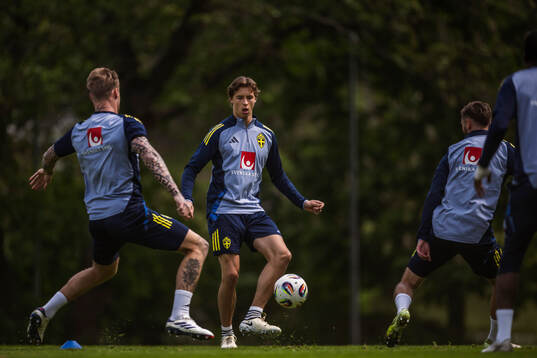 John Mellberg of the Swedish national football team at a
