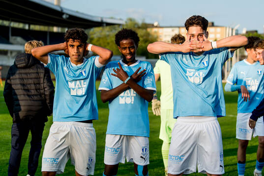 Malmö FFs spelare jublar