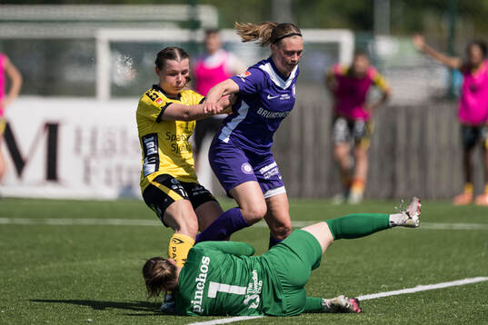 Elfsborgs Elin Flakberg och Jitexs Malin Sipiläinen