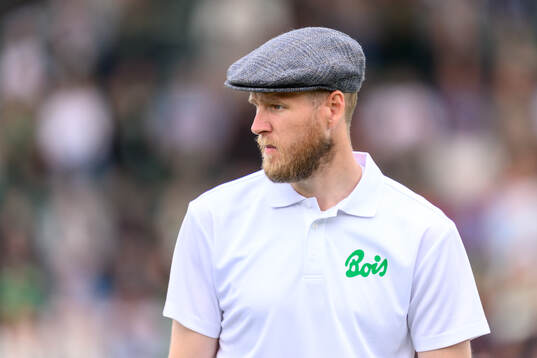 Varbergs målvakt Fredrik Andersson vid lineup