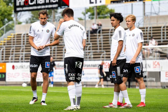 Örebros Melvin Bajrovic oh Hasan Dana före