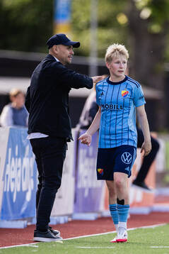 Djurgårdens tränare Marcelo Fernandez och Olivia Ulenius