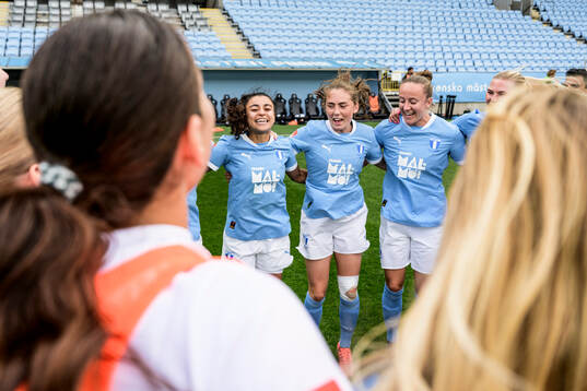 Malmö FFs Ines Belloumou jublar