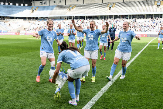 Malmö FFs Ines Belloumou jublar