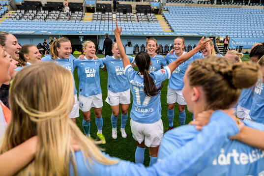 Malmö FFs Ines Belloumou jublar