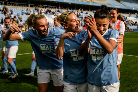 Malmö FFs Beatrice Persson, Mia Persson och Ines Belloumou