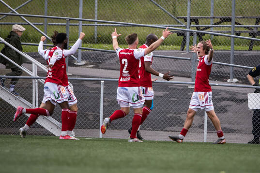 Sandvikens IFs Johan Arvidsson jublar