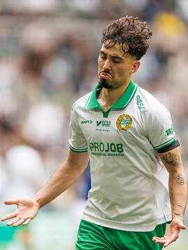 Hammarbys Sebastian Tounekti jublar