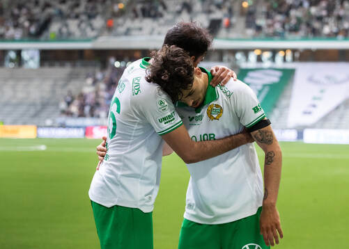 Hammarbys Sebastian Tounekti jublar
