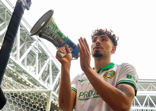 Hammarbys Sebastian Tounekti jublar