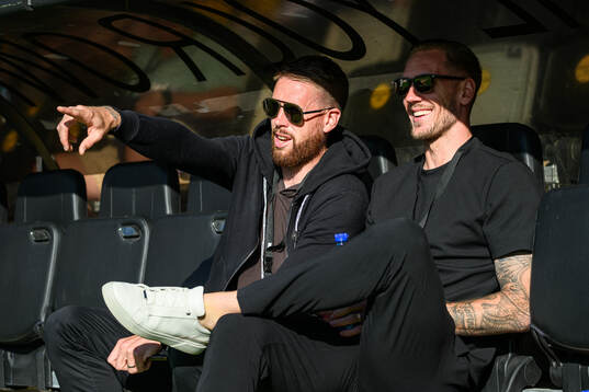 Malmö FFs Pontus Jansson och målvakt Robin Olsen