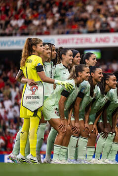 The starting eleven of Portugal pose for a photo