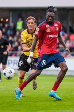 Mjällbys Ludvig Tidstrand och Östers Kingsley Gyamfi