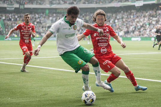 Hammarbys Montader Madjed och Värnamos Axel Björnström