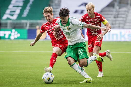 Värnamos Carl Johansson och Hammarbys Sebastian Tounekti