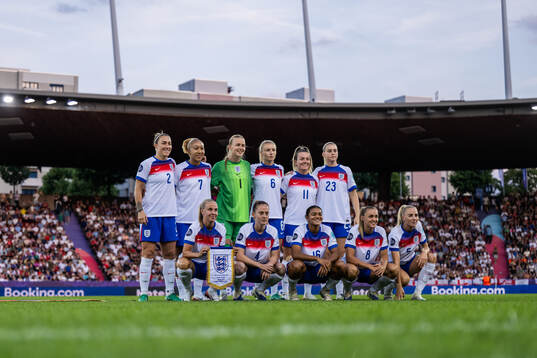 The starting eleven of England pose for a photo