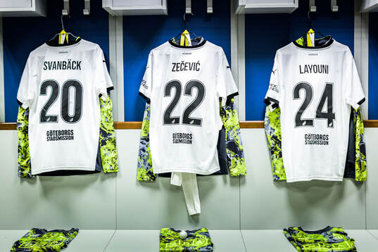 The kit Adrian Svanbäck, Nikola Zecevic and Amor Layouni