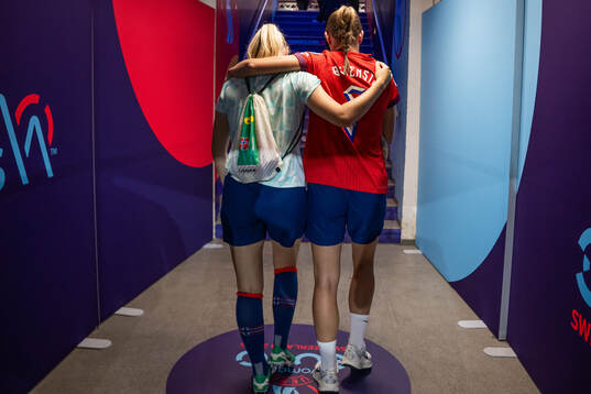 Mathilde Harviken and Marthine Østenstad of Norway