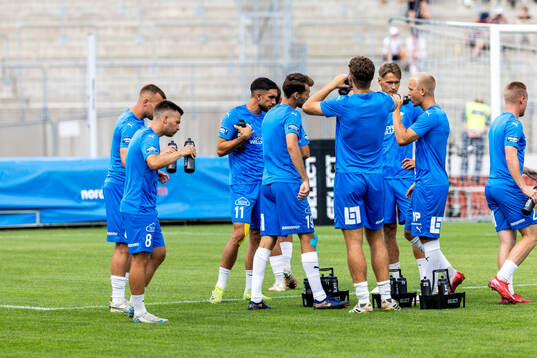 Oddevolds spelare värmer upp