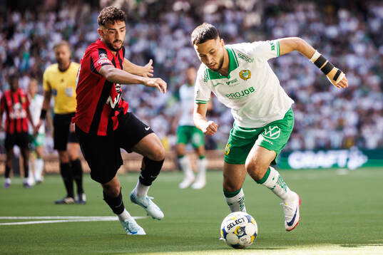 Brommapojkarnas Daleho Irandust och Hammarbys Abdelrahman