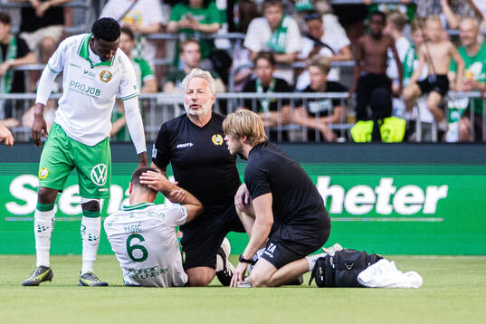 Hammarbys Pavle Vagic har ont