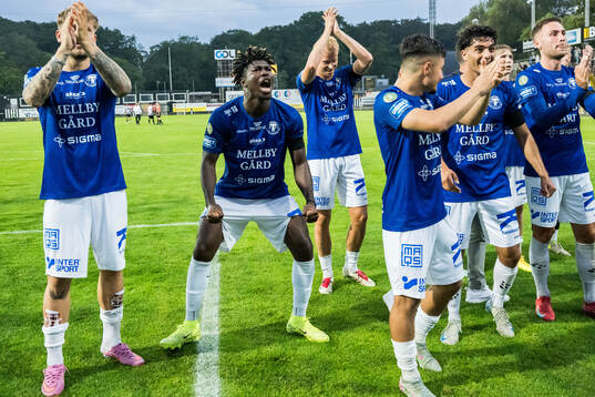 Trelleborgs Abel Ogwuche jublar