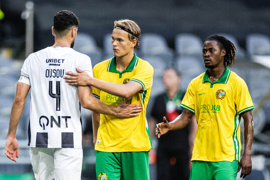 Aiham Ousou of Royal Charleroi SC and Markus Karlsson and