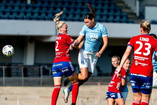 Malmö FFs Alexia Mitkovska och Vittsjös Sanni Ojanen