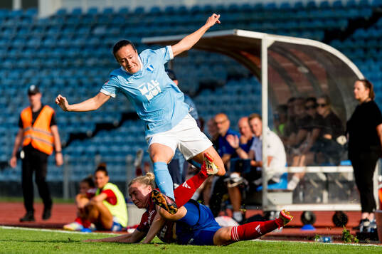 Malmö FFs Anna Plantin och Vittsjös Kajsa Lind