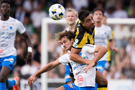 Värnamos Antonio Kujundzic och Hammarbys Jusef Erabi