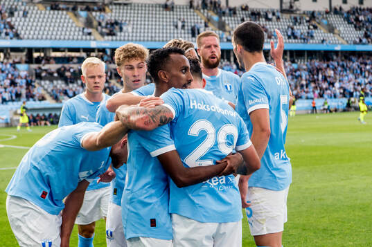 Taha Ali and Sead Haksabanovic of Malmö FF celebrates