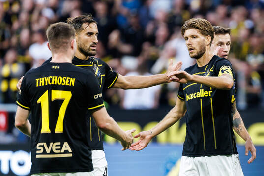 Anton Salétros of AIK celebrates