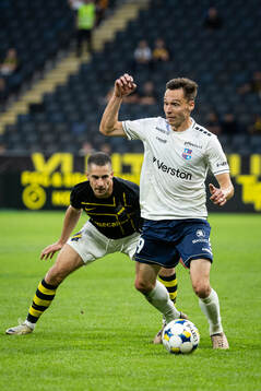 Dino Besirovic of AIK and Siim Luts of Paide Linnameeskond